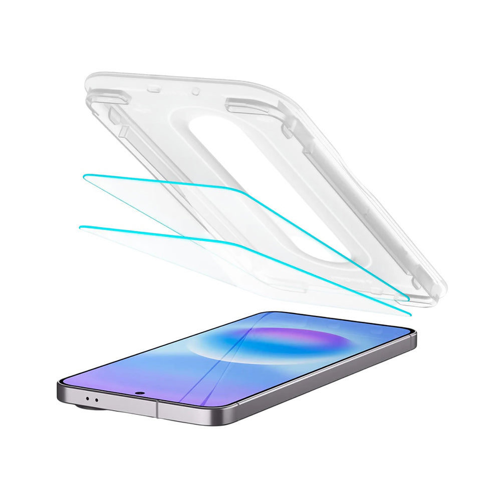 Película Protetora de Ecrã Spigen GlastR EZ FIT Pro HD para Samsung Galaxy A57 5G, Vidro Temperado, Colagem Completa, Conjunto de 2 peças AGL11397