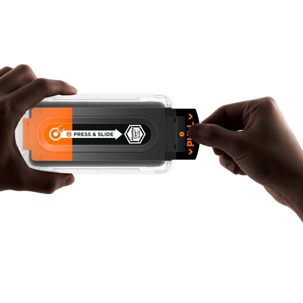 Película Protetora de Ecrã Spigen GlastR EZ FIT Pro HD para Samsung Galaxy S25 FE, Vidro Temperado, Full Glue AGL10203