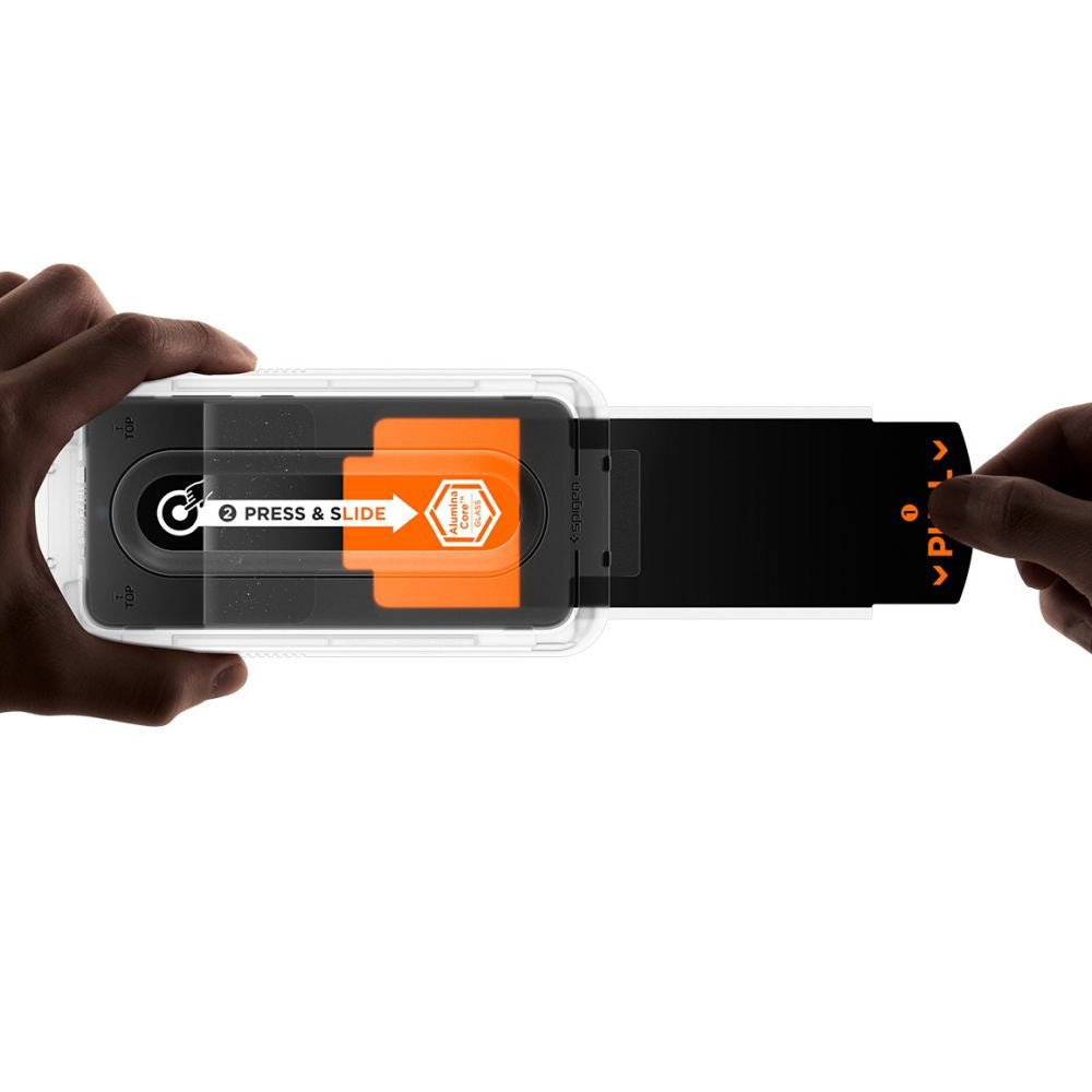 Película Protetora de Ecrã Spigen GlastR EZ FIT Pro HD para Samsung Galaxy S25 FE, Vidro Temperado, Full Glue AGL10203