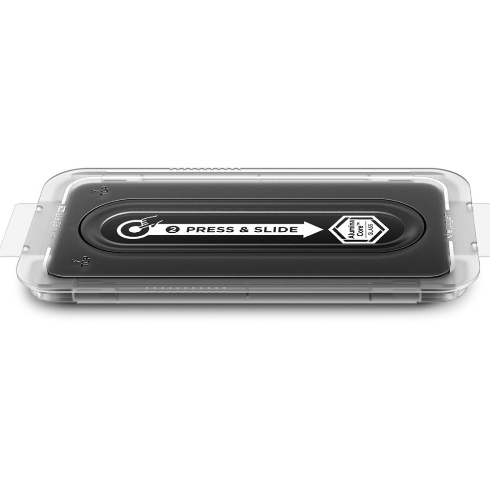 Película Protetora de Ecrã Spigen GlastR EZ FIT Pro HD para Samsung Galaxy S25 FE, Vidro Temperado, Full Glue AGL10203