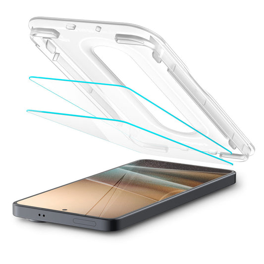 Película Protetora de Ecrã Spigen GlastR EZ FIT Pro HD (Anti-Reflexo) para Samsung Galaxy S26 Plus S947, Vidro Temperado, Colagem Total, Conjunto de 2 peças