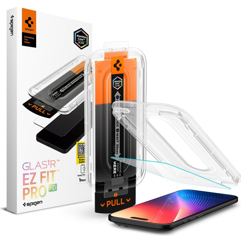 Película Protetora de Ecrã Spigen GlastR EZ FIT Pro para Apple iPhone 17 Air, Vidro Temperado, Full Glue AGL09870