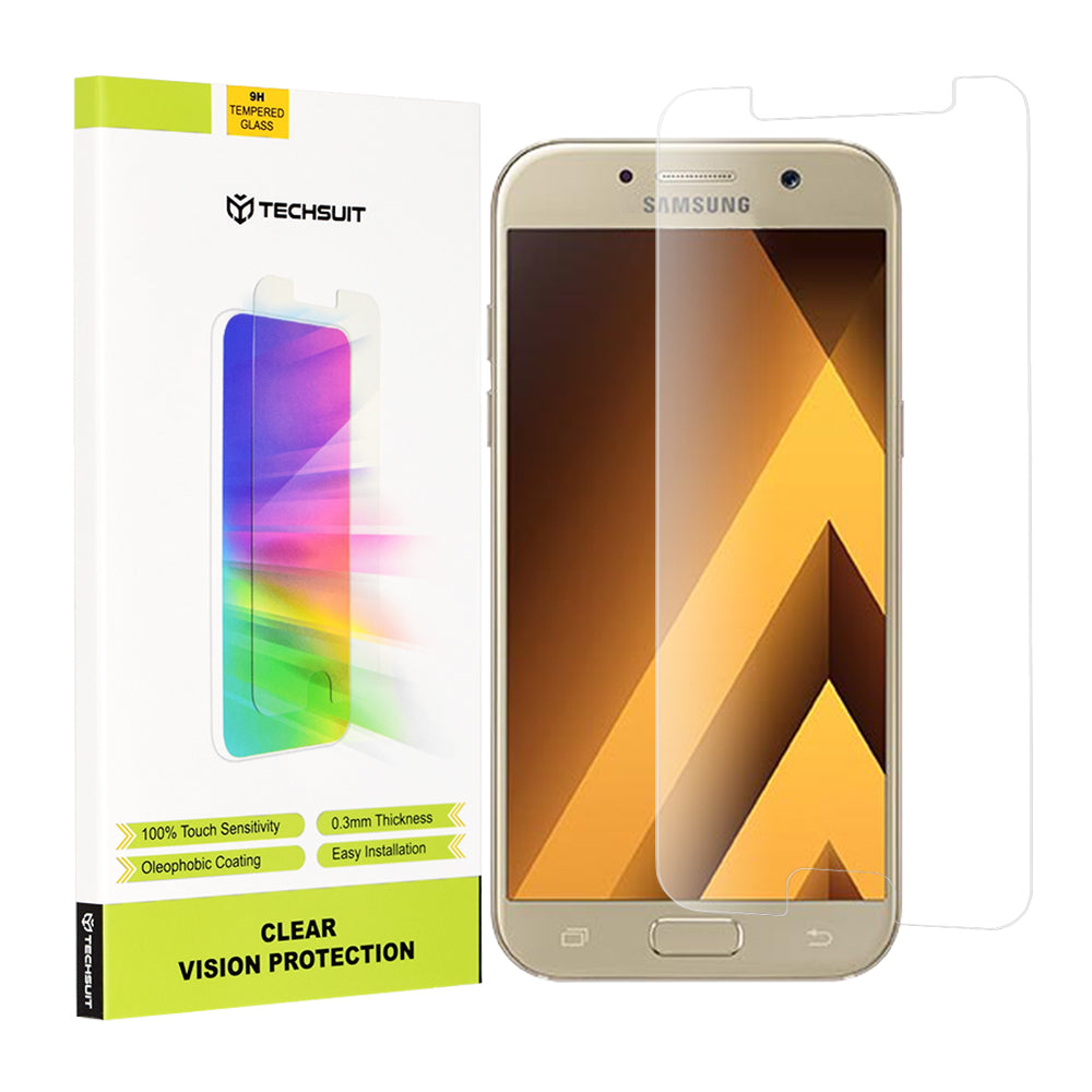 Película protetora de ecrã Techsuit Clear Vision para Samsung Galaxy A5 (2017) A520, Vidro Temperado, Cola Total