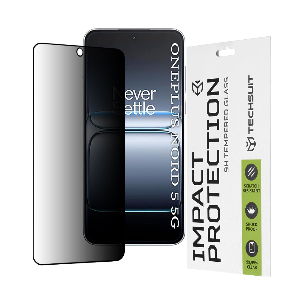 Película de Proteção de Ecrã Privacy Techsuit para OnePlus Nord 5, Vidro Temperado, Full Glue, 111D