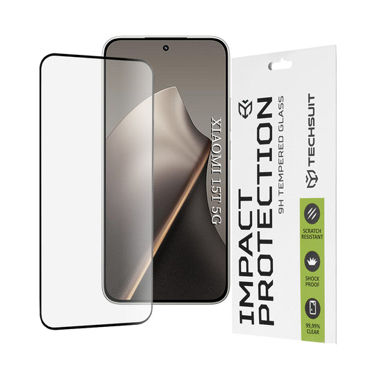 Película de Proteção de Ecrã Techsuit para Xiaomi 15T, Vidro Temperado, Full Glue, 111D, Preta