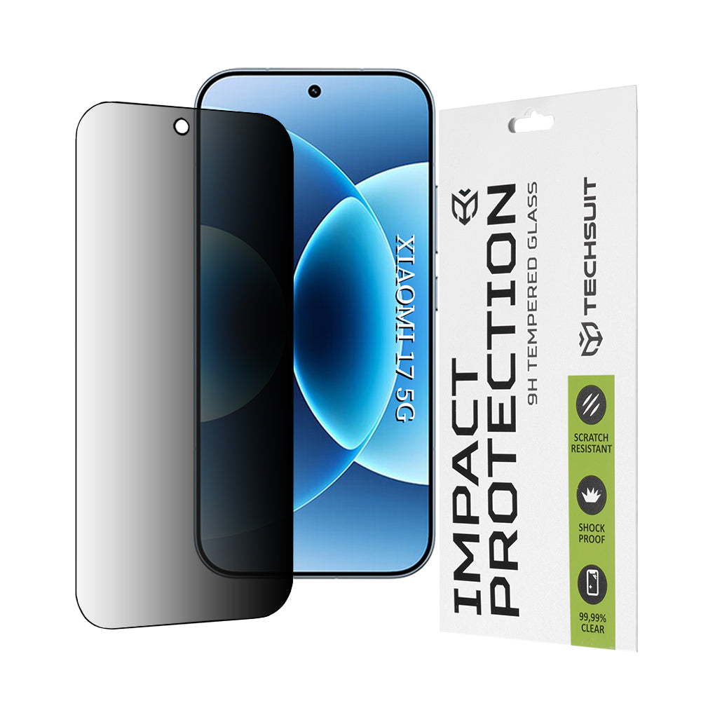 Privacy Techsuit Screen Protection Film for Xiaomi 17, Tempered Glass, Full Glue, 111D