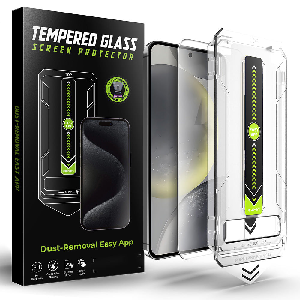 Película protetora de ecrã Techsuit TitanGlass CrystalHD para Samsung Galaxy S25+ S936 / S24+ S926, Vidro Temperado, Cola Total