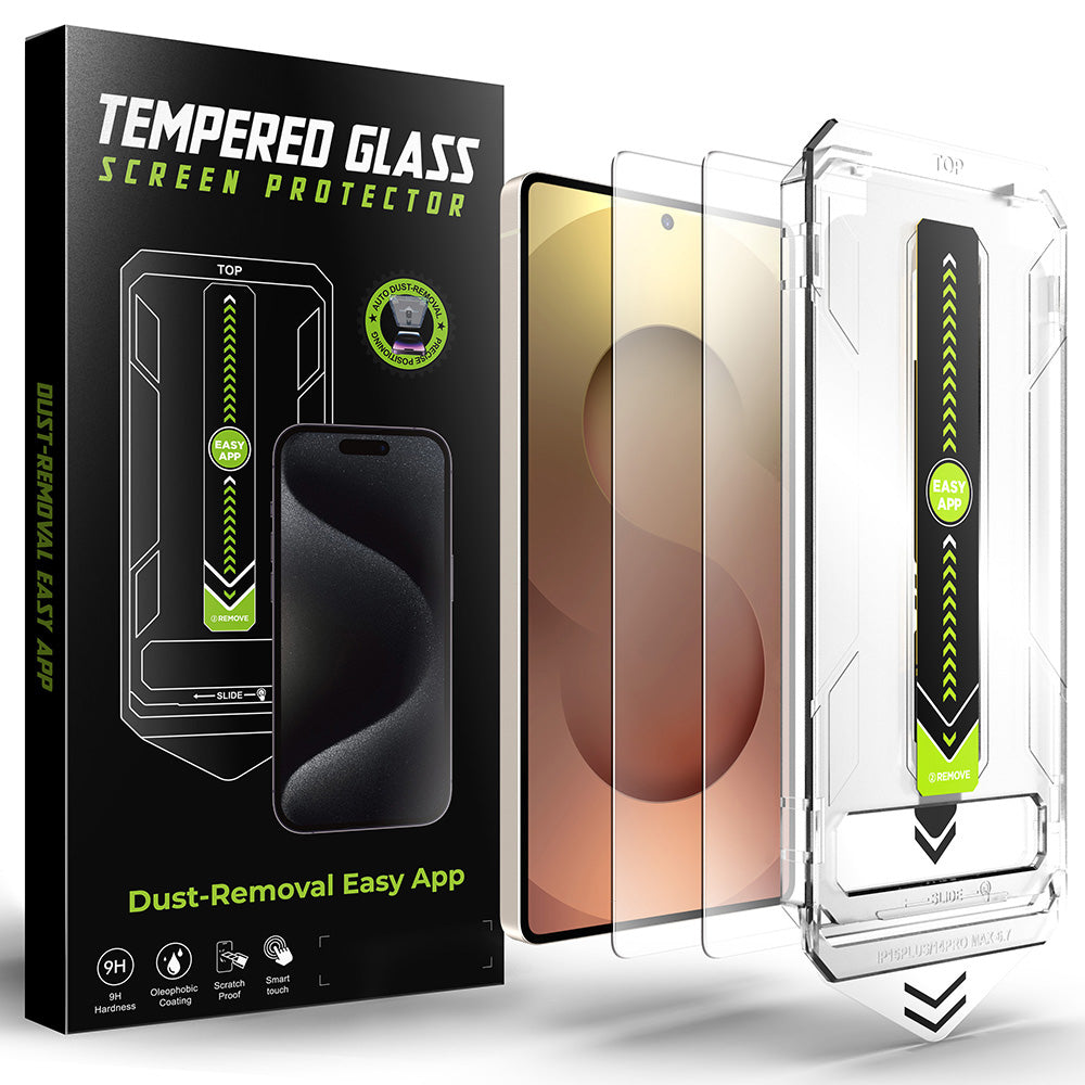 Película protetora de ecrã Techsuit TitanGlass CrystalHD para Samsung Galaxy S25 Ultra S938, Vidro Temperado, Cola Total, Conjunto de 2 unidades
