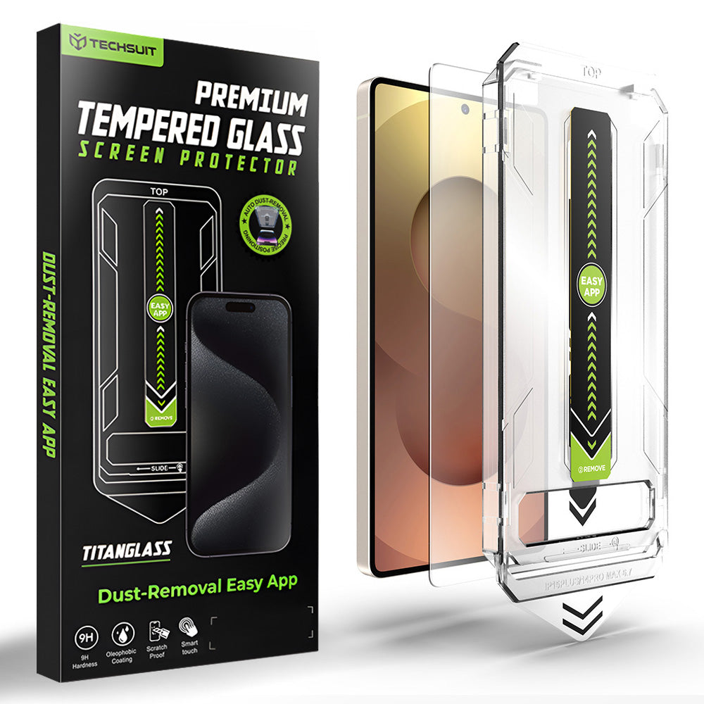 Película Protetora de Ecrã Techsuit TitanGlass CrystalHD para Samsung Galaxy S26 Ultra S948, Vidro Temperado, Full Glue