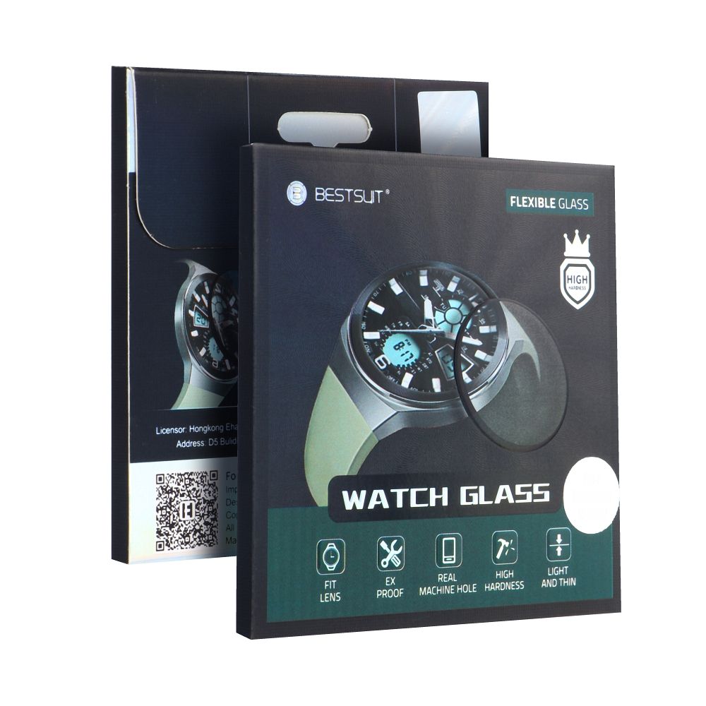 Película protetora Bestsuit para Huawei Watch 4 Pro, vidro flexível, preto