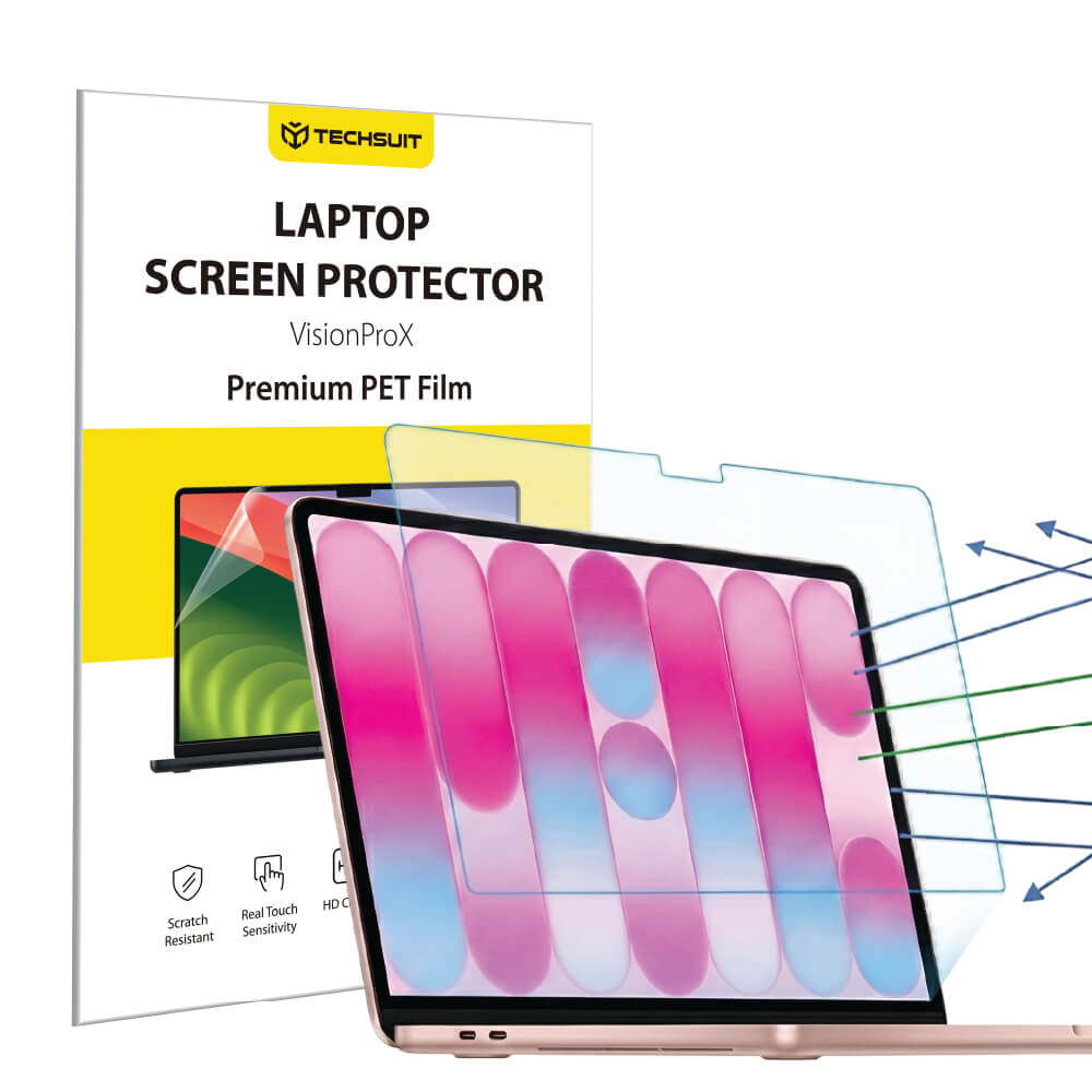 Película Protetora de Ecrã Anti Luz Azul Techsuit VisionProX para Apple MacBook Neo 13 polegadas, Plástico