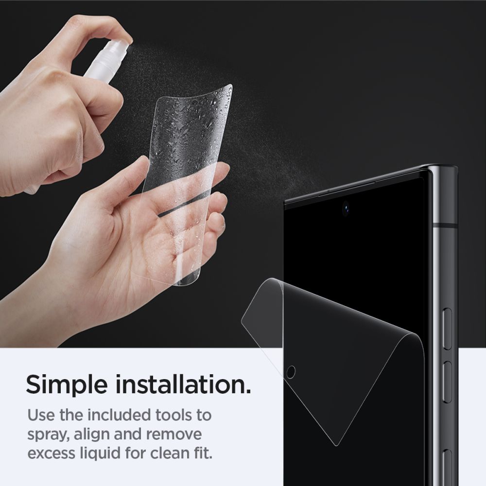 Película Protetora de Ecrã Spigen Neo Flex para Samsung Galaxy S23 Ultra S918, Plástico, Conjunto de 2 peças AFL05943