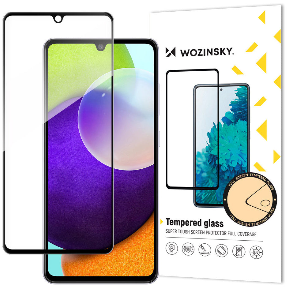 Película Protetora de Ecrã WZK para Samsung Galaxy A33 5G A336, Vidro Temperado, Colagem Total, Preta