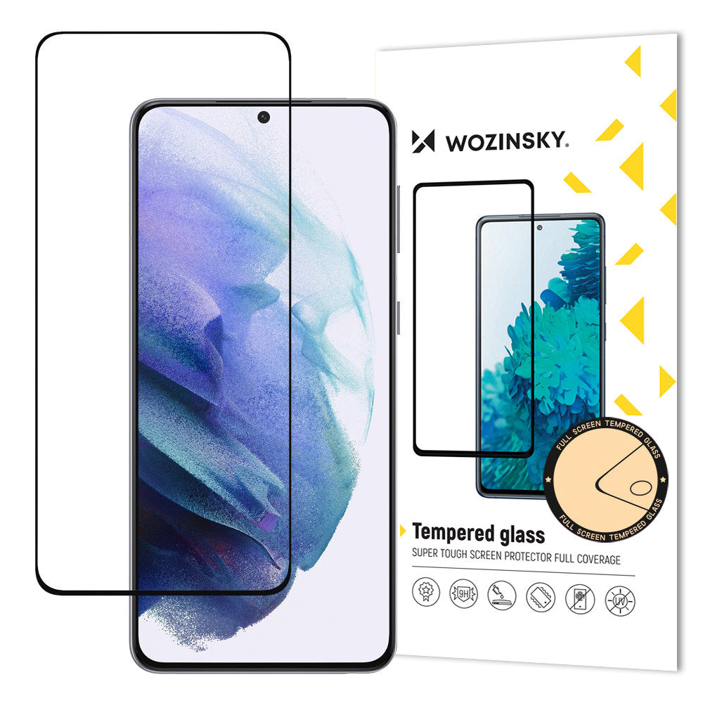 Película Protetora de Ecrã WZK para Samsung Galaxy S23+ S916, Vidro Temperado, Full Glue, Preta
