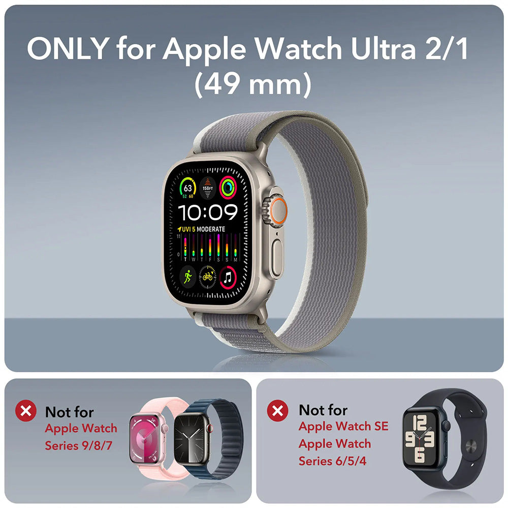 Película Protetora ESR Armorite para Apple Watch Ultra Series, Conjunto de 2 peças, Vidro Temperado, Bronze