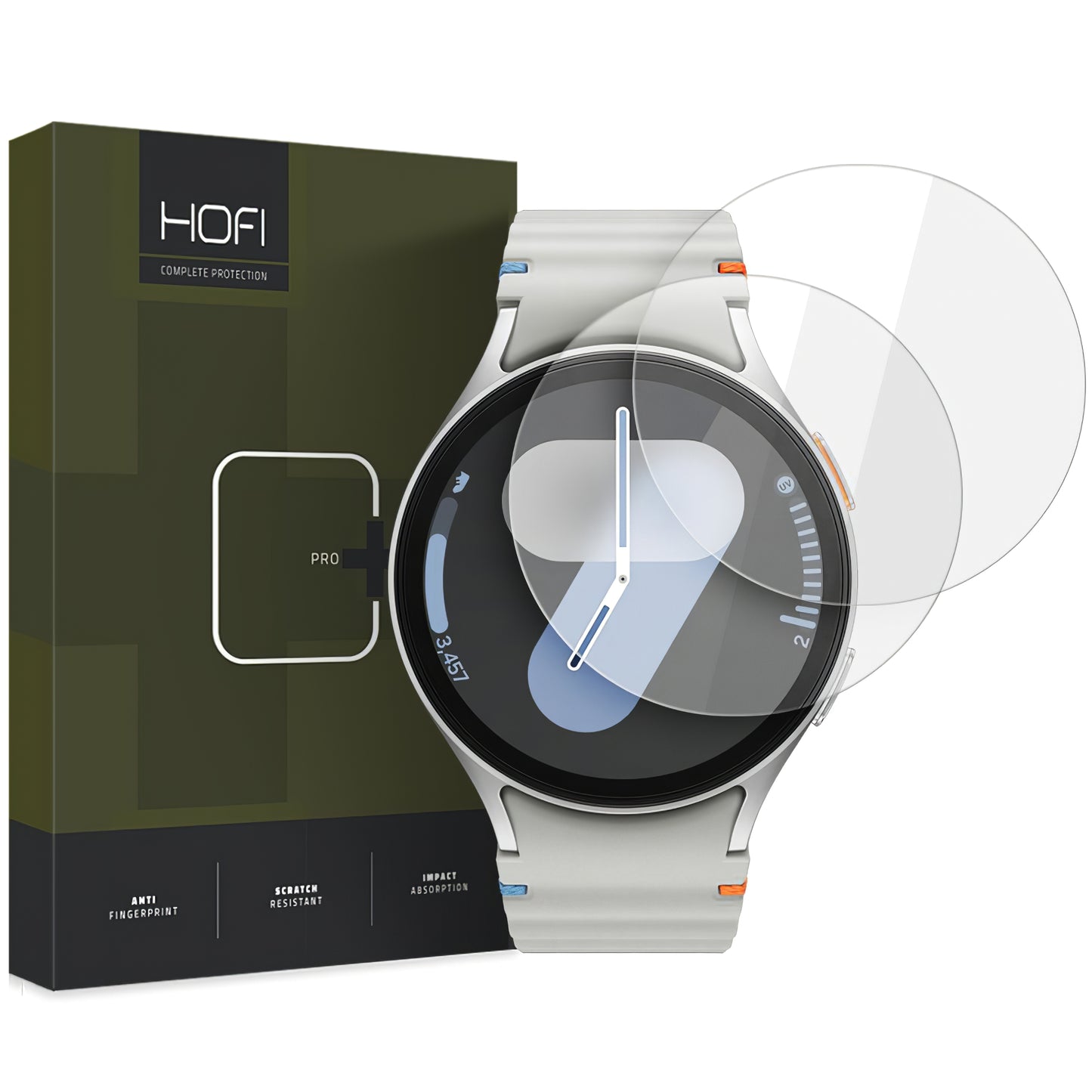 Película Protetora HOFI Glass PRO+ para Samsung Galaxy Watch7 / Watch6 / Watch5 / Watch4 40mm Series, Conjunto de 2 peças, Vidro Temperado