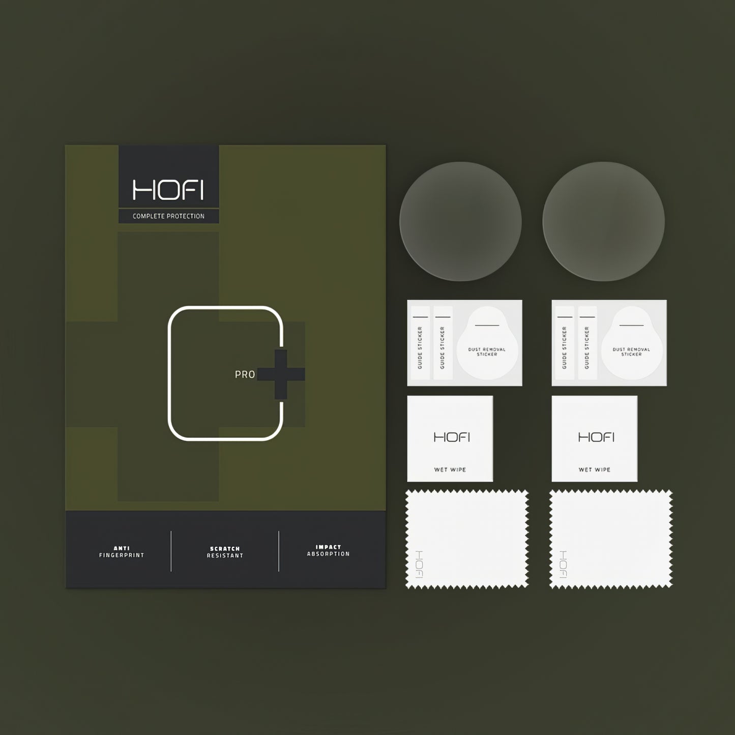 Película Protetora HOFI Glass PRO+ para Samsung Galaxy Watch7 / Watch6 / Watch5 / Watch4 40mm Series, Conjunto de 2 peças, Vidro Temperado