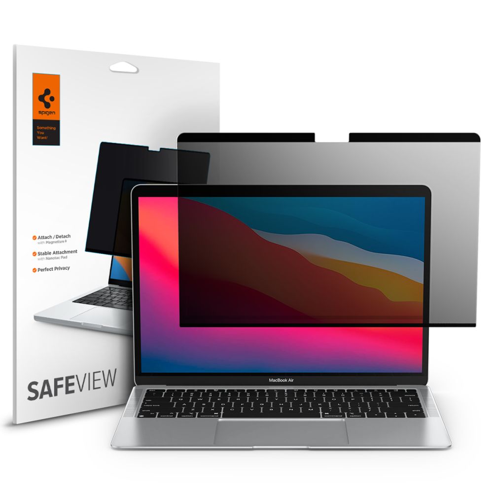 Película de Proteção de Privacidade Spigen Safe View Magnética para Apple MacBook Air 13 polegadas (2026) / (2025) / (2024) / (2022), Plástico AFL06253