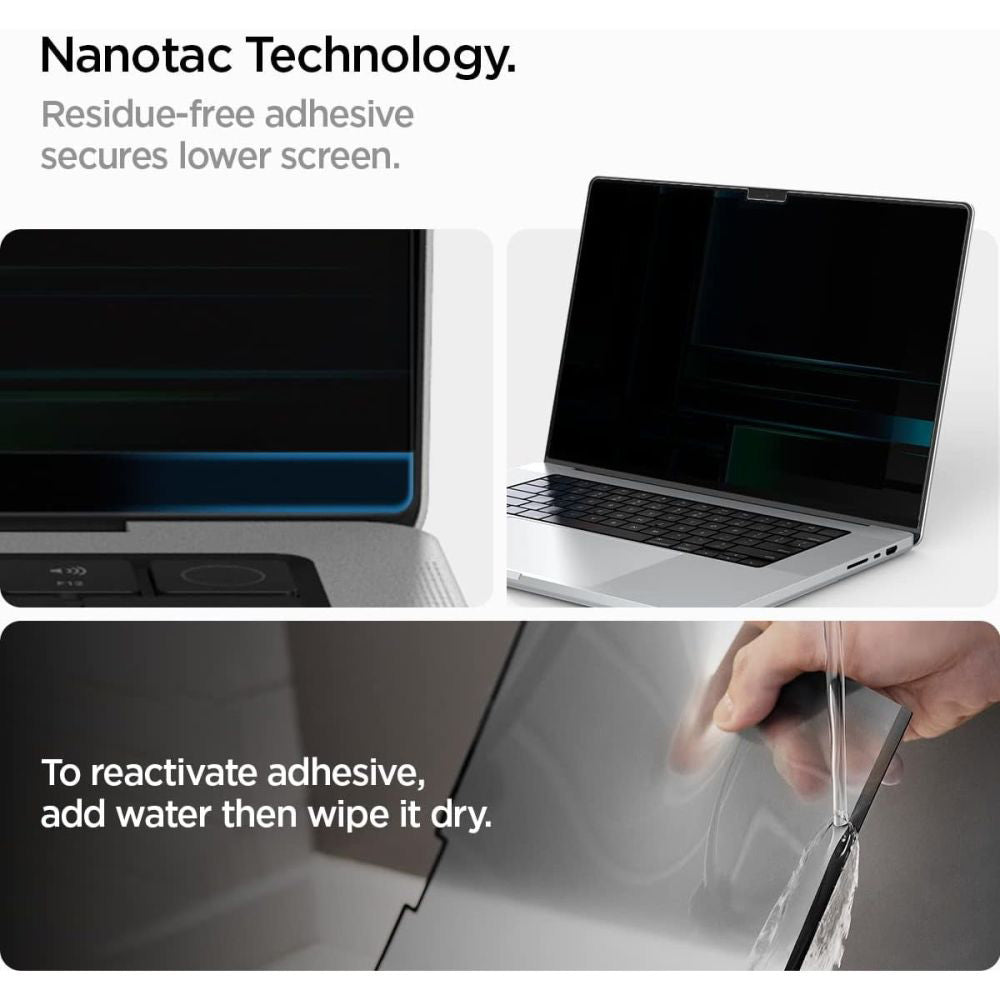 Película de Proteção de Ecrã Privacy Spigen Safe View Magnetic para Apple MacBook Pro 14inch (2022) / (2024) / (2023) / (2021), Plástico AFL06158