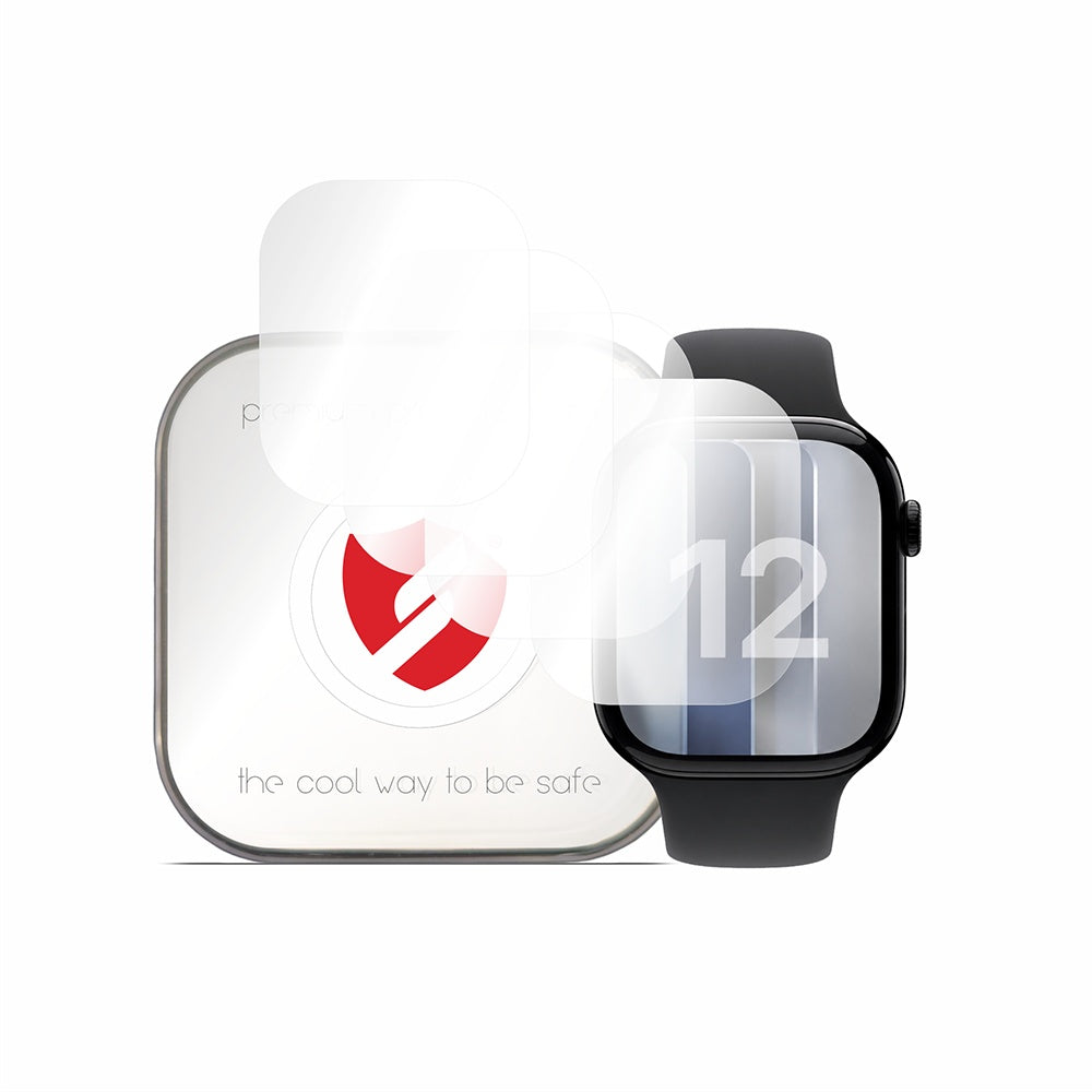 Película de Proteção Smart Protection Premium Classic para Apple Watch Series 12 46mm, Conjunto de 4 peças, Plástico