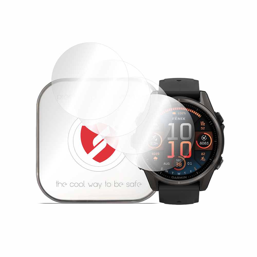 Película de Proteção Smart Protection Premium Classic para Garmin Fenix 8 47mm, Conjunto de 4 unidades, Plástico