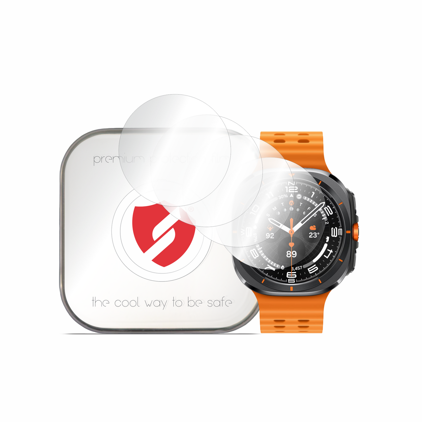Película de Proteção Smart Protection Premium Classic para Samsung Galaxy Watch Ultra, Conjunto de 4 unidades, Plástico