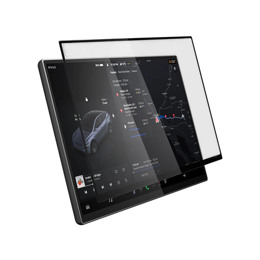 Película de Proteção Spigen GlastR EZ FIT para Navegação Tesla Y 2026 Premium / Performance, Vidro Temperado AGL10820