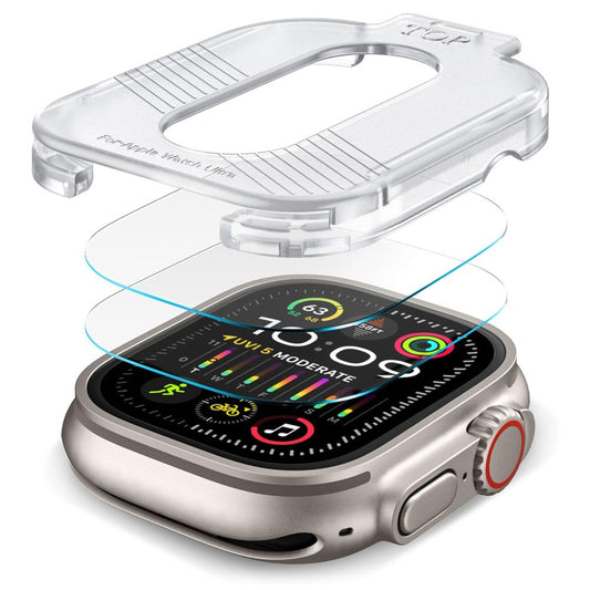Conjunto de película protetora Supreme da Tech-Protect para Apple Watch Ultra Series, conjunto de 2 peças, proteção de vidro
