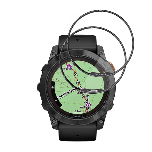Película Protetora Techsuit Nano Flex para Garmin Fenix 7X Pro Solar, Conjunto de 2 peças, Plástico, Preta