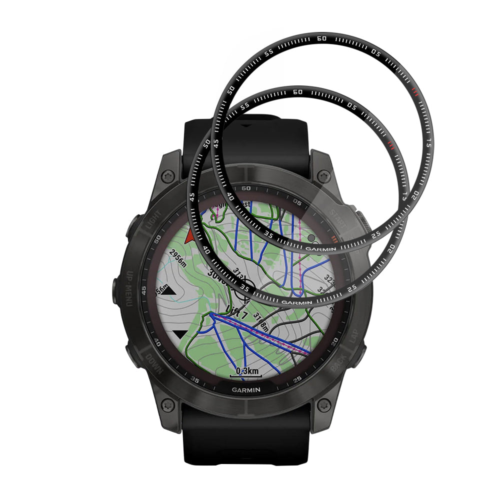 Película Protetora Techsuit Nano Flex para Garmin Fenix 7X, Conjunto de 2 peças, Plástico, Preta