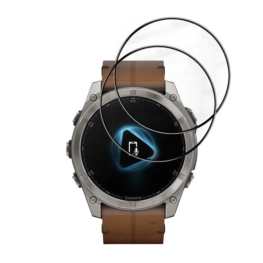 Película Protetora Techsuit Nano Flex para Garmin Fenix 8 Pro 51mm / 8 51mm, Conjunto de 2 peças, Plástico, Preta