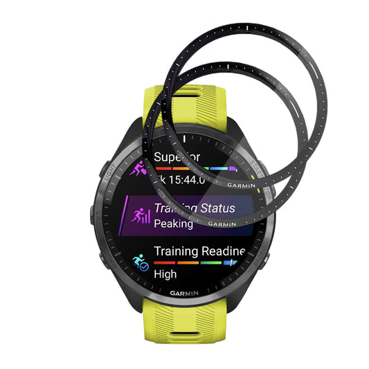Película Protetora Techsuit Nano Flex para Garmin Forerunner 965, Conjunto de 2 peças, Plástico, Preta