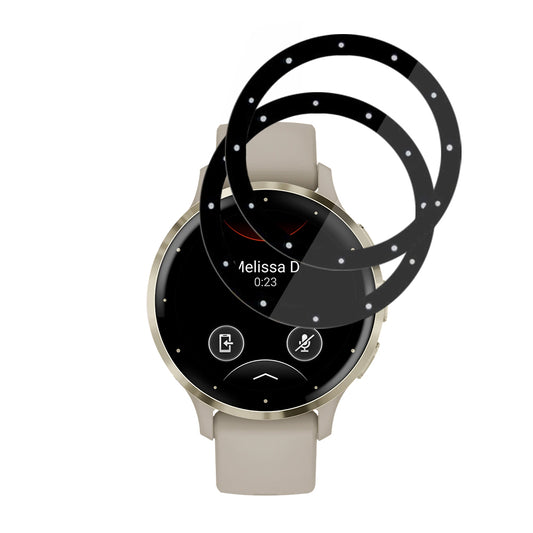 Película Protetora Techsuit Nano Flex para Garmin Venu 3S, Conjunto de 2 peças, Plástico, Preta