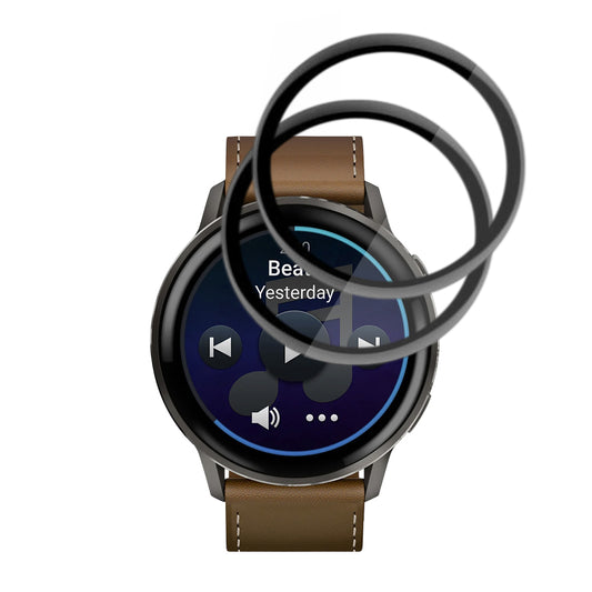 Película Protetora Techsuit Nano Flex para Garmin Venu 4 45mm, Conjunto de 2 peças, Plástico, Preta