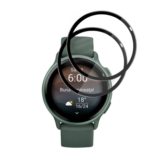 Película Protetora Techsuit Nano Flex para Garmin vivoactive 6, Conjunto de 2 peças, Plástico, Preta