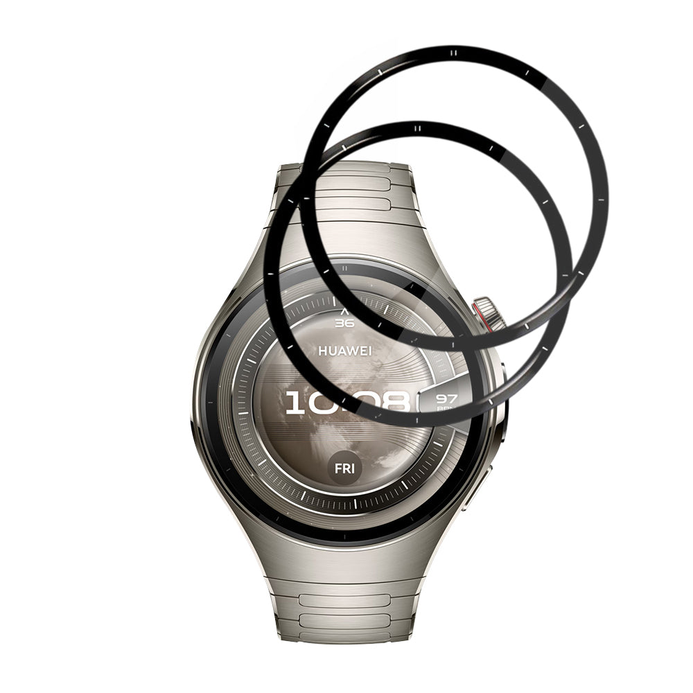 Película Protetora Techsuit Nano Flex para Huawei Watch 5 46mm, Conjunto de 2 peças, Plástico, Preta