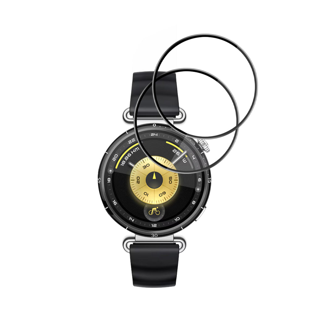 Película Protetora Techsuit Nano Flex para Huawei Watch GT 6 41mm, Conjunto de 2 peças, Plástico, Preta