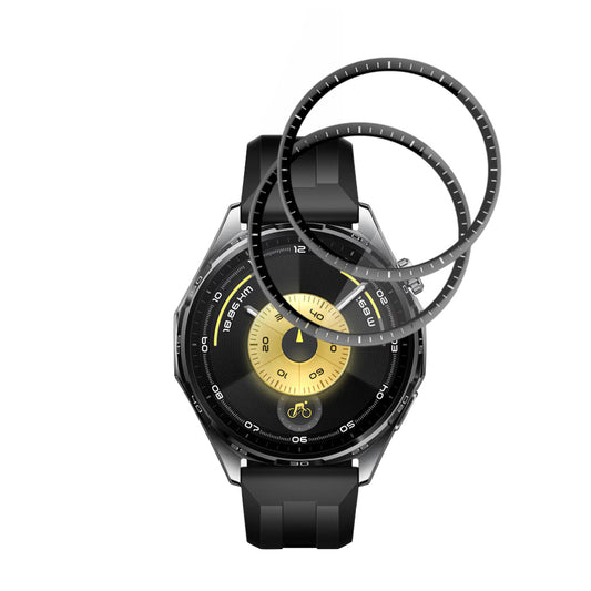 Película Protetora Techsuit Nano Flex para Huawei Watch GT 6 46mm, Conjunto de 2 peças, Plástico, Preta