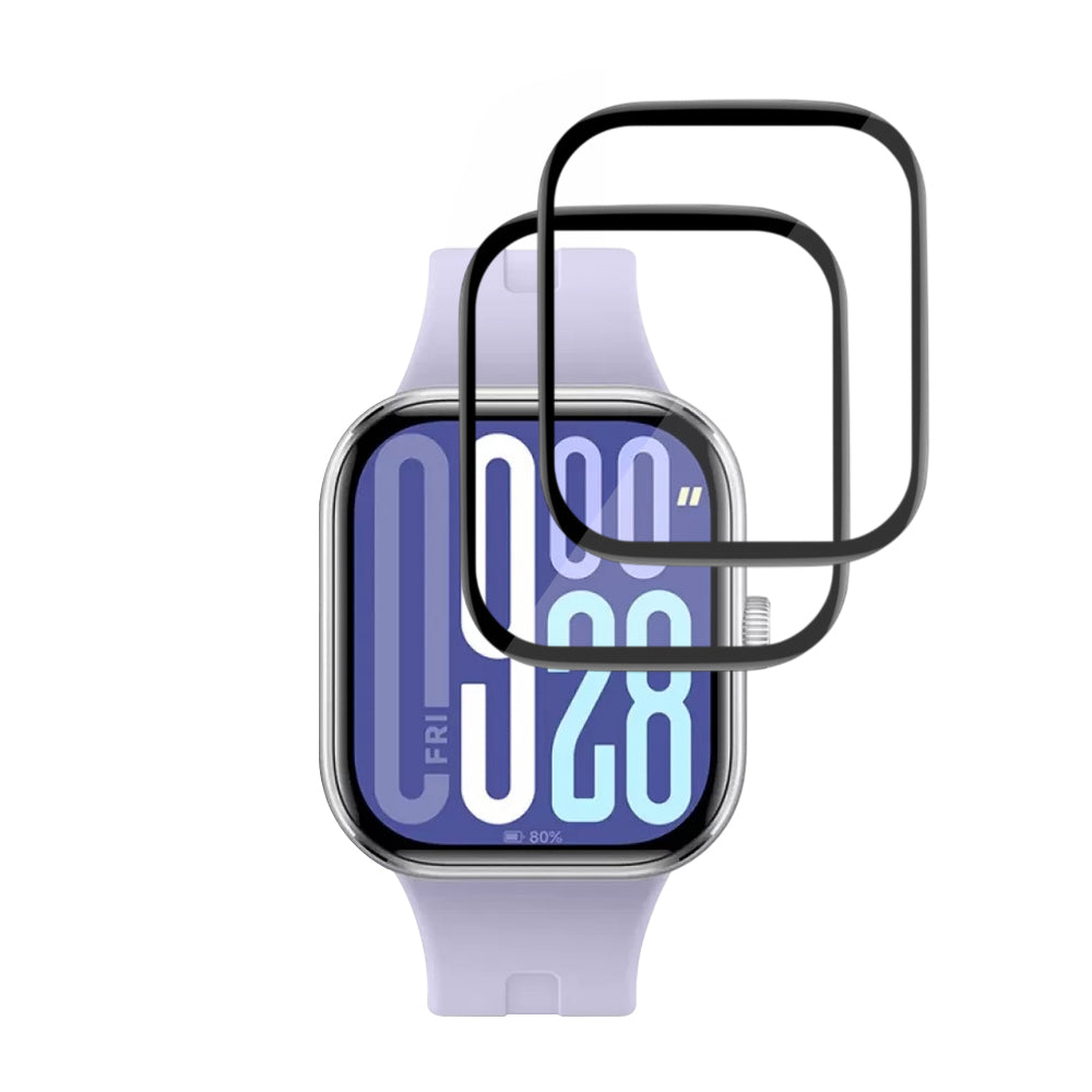 Película Protetora Techsuit Nano Flex para Xiaomi Redmi Watch 5, Conjunto de 2 peças, Plástico, Preta