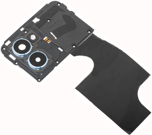 Vidro Câmera Traseira - Flash - Moldura Interna - Antena NFC HMD Pulse Pro, com Moldura, Prateado, Service Pack 286954396