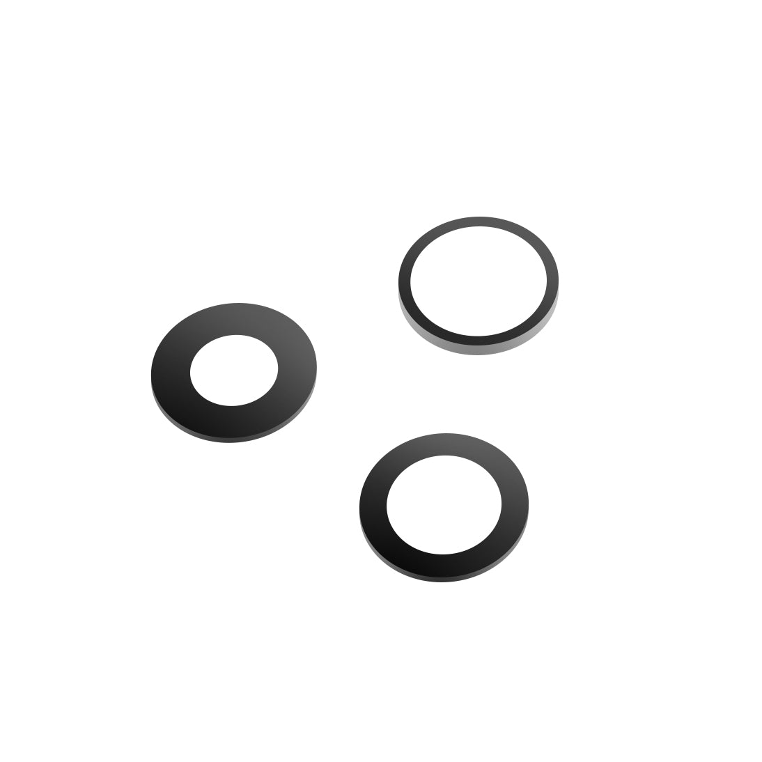 Back Camera Glass Apple iPhone 14 Pro Max / 14 Pro, Wide + UltraWide + Telephoto, Black