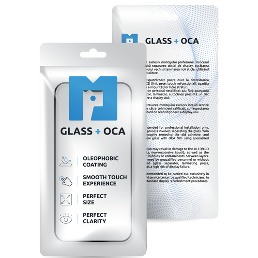 Screen Glass + OCA MP compatible with Apple iPhone 15, Black