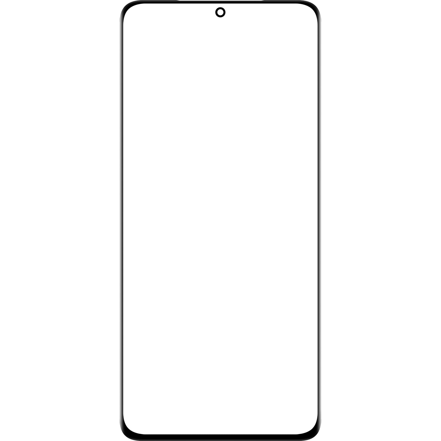 Vidro Ecrã + Cola Edge / OCA Forward Guard para Samsung Galaxy S21 Ultra 5G G998, Preto