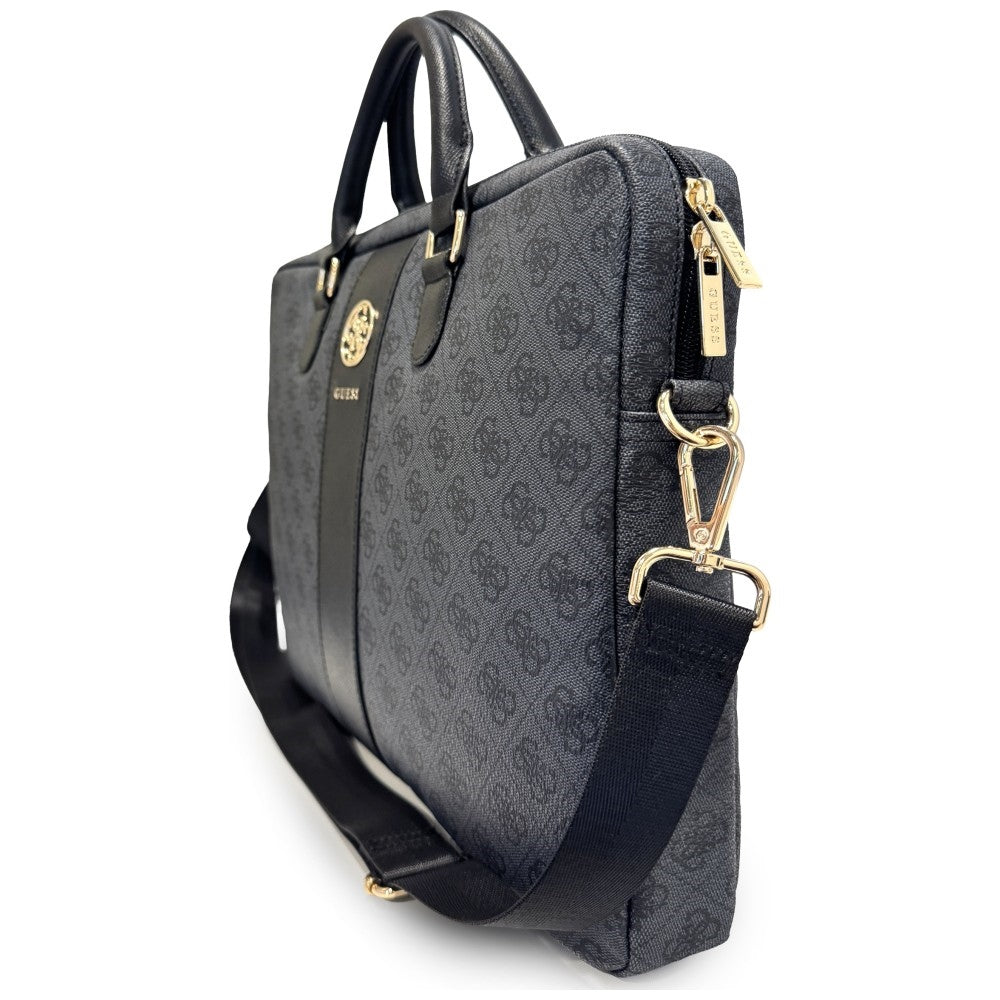 Mala Guess 4G Round Classic Logo para Portátil 16 polegadas, Preta