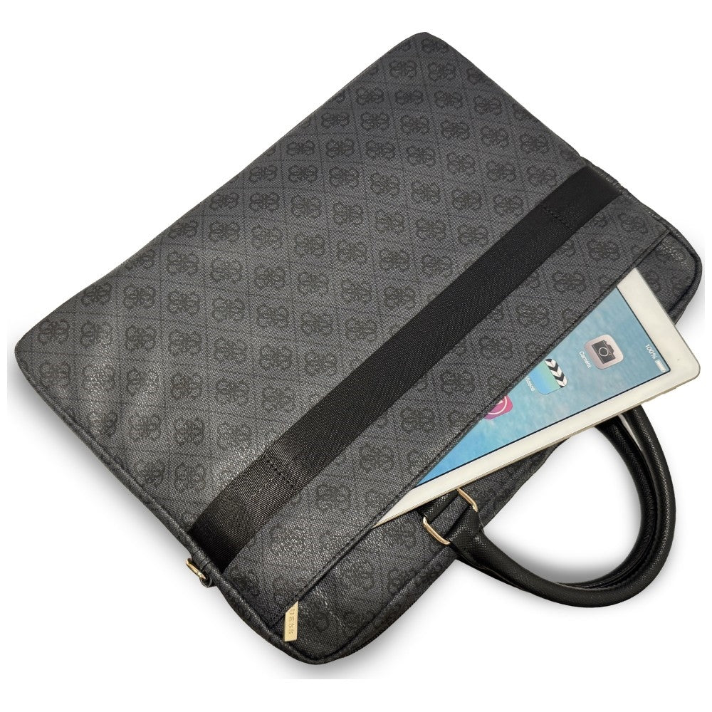 Mala Guess 4G Round Classic Logo para Portátil 16 polegadas, Preta