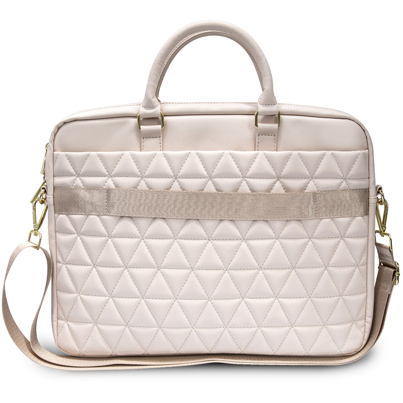 Guess Quilted Bag for 15-inch Laptop, Pink
