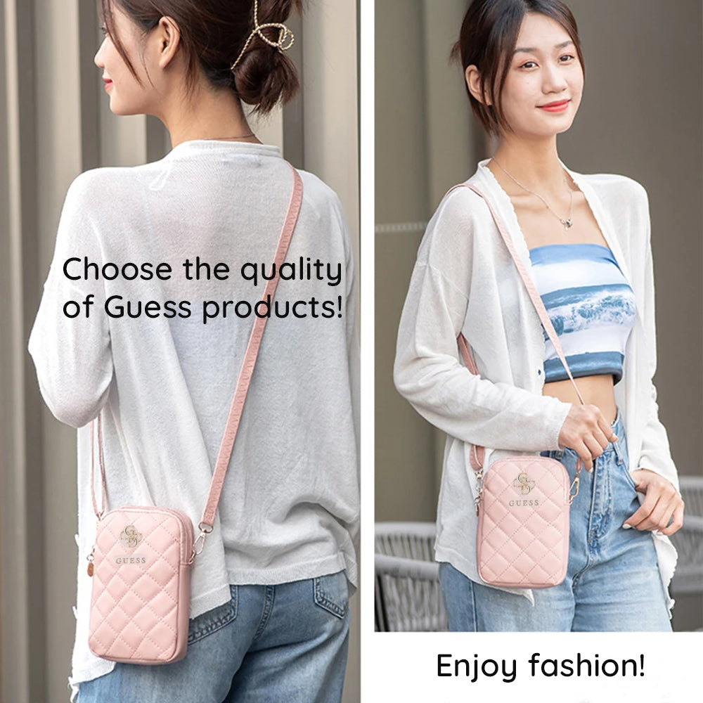 Bolsa Universal para Telefone, Guess, Quilted 4G, Preta