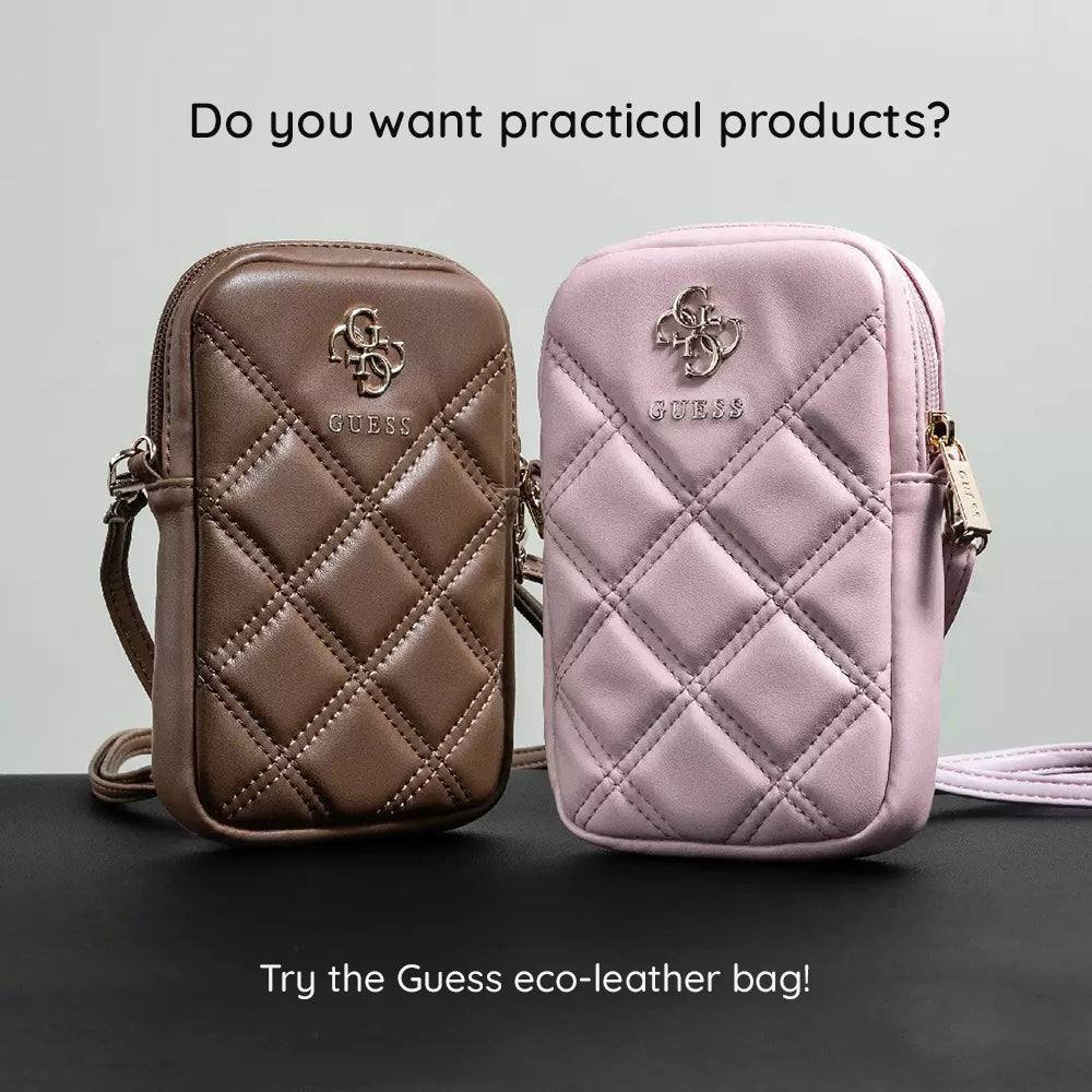 Bolsa Universal para Telefone, Guess, Quilted 4G, Preta