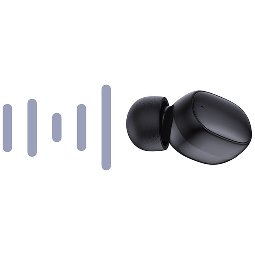 Handsfree Bluetooth 3MK FlowBuds, TWS, Preto