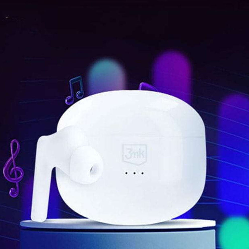 Auriculares Bluetooth 3MK LIFEPODS, TWS, ANC, Branco